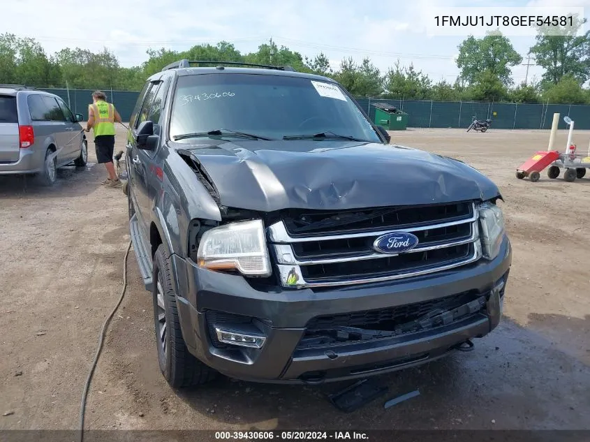 2016 Ford Expedition Xlt VIN: 1FMJU1JT8GEF54581 Lot: 39430606