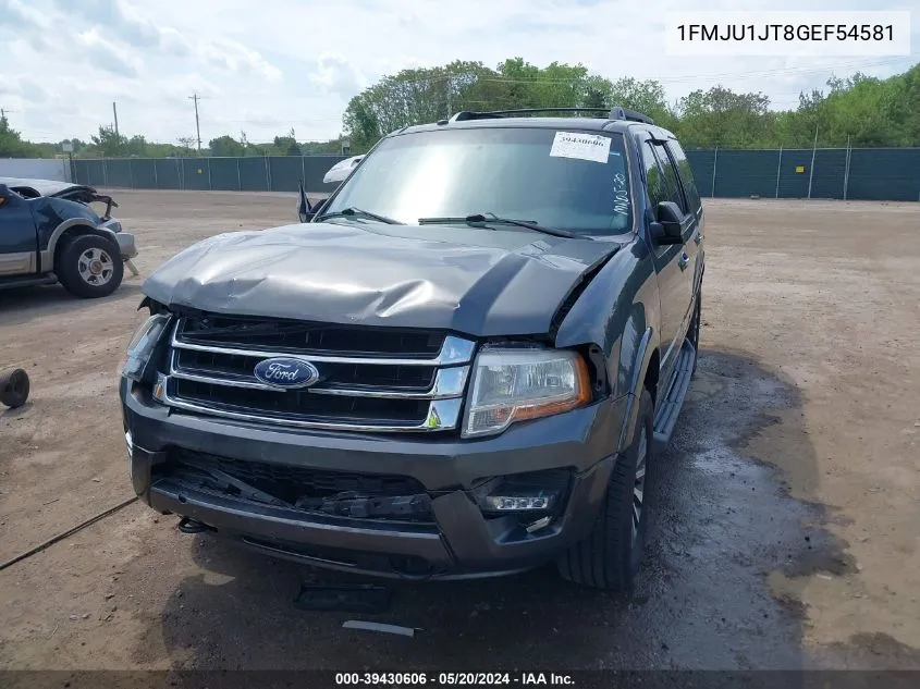 2016 Ford Expedition Xlt VIN: 1FMJU1JT8GEF54581 Lot: 39430606