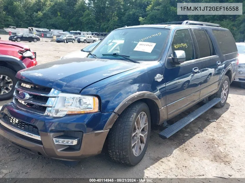 2016 Ford Expedition El King Ranch VIN: 1FMJK1JT2GEF16558 Lot: 40114945