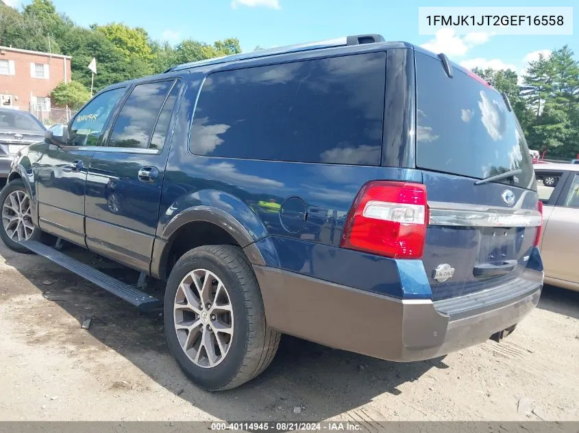 2016 Ford Expedition El King Ranch VIN: 1FMJK1JT2GEF16558 Lot: 40114945