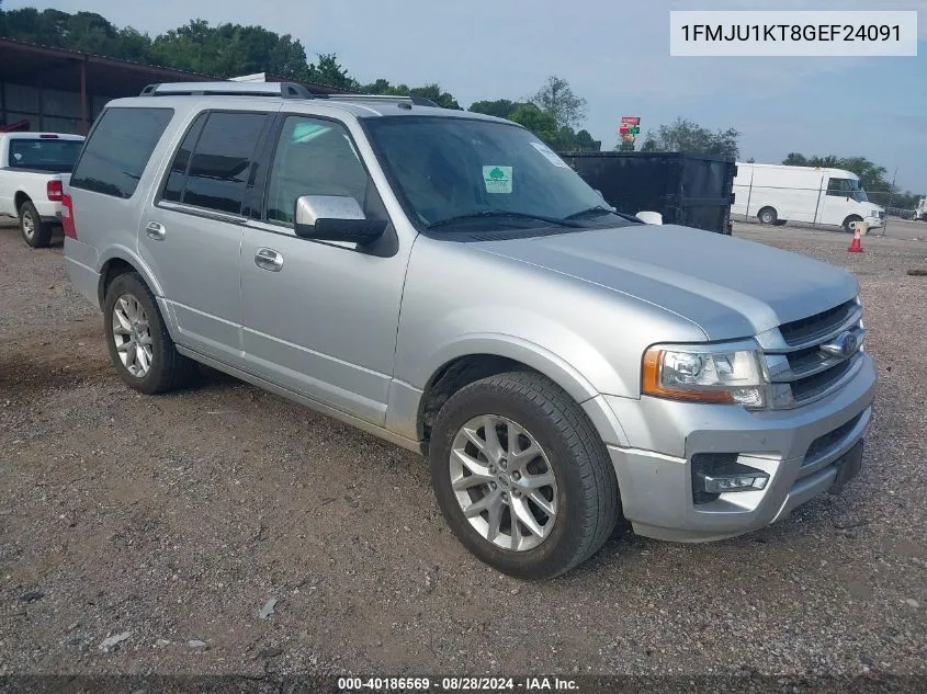 2016 Ford Expedition Limited VIN: 1FMJU1KT8GEF24091 Lot: 40186569