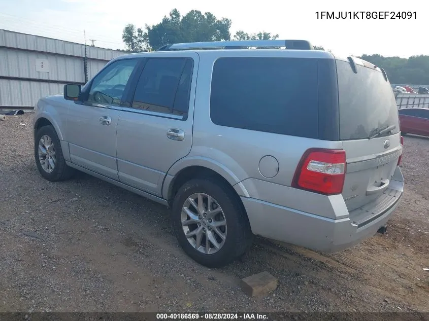 2016 Ford Expedition Limited VIN: 1FMJU1KT8GEF24091 Lot: 40186569