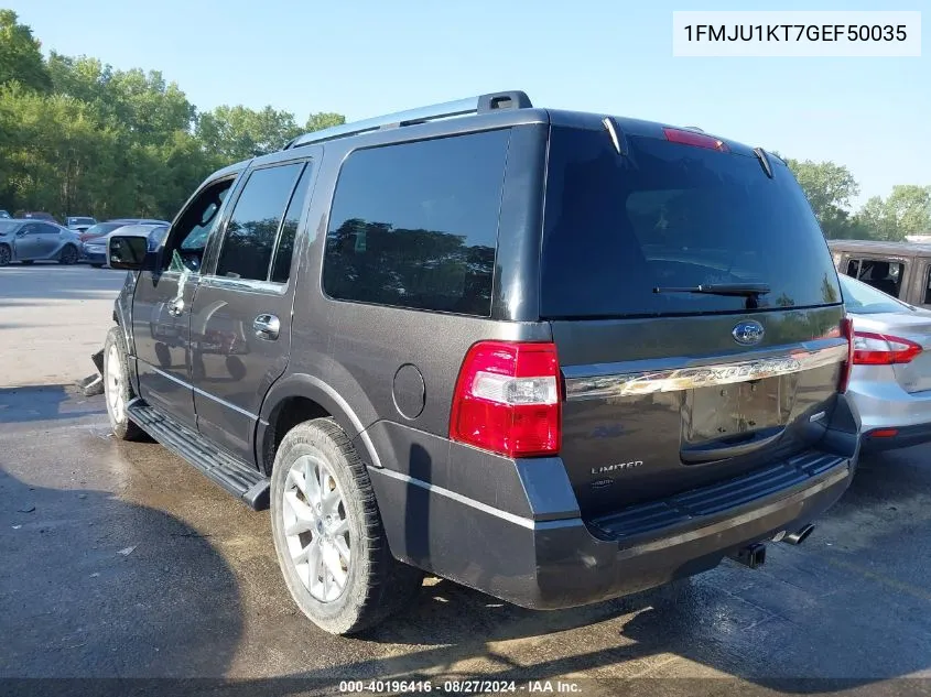 2016 Ford Expedition Limited VIN: 1FMJU1KT7GEF50035 Lot: 40196416