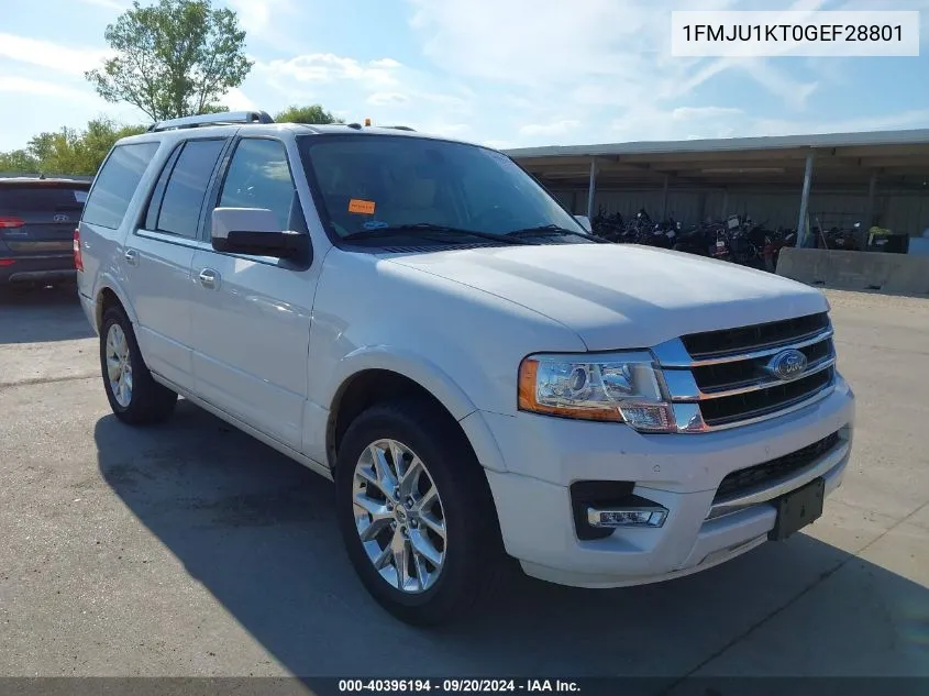 2016 Ford Expedition Limited VIN: 1FMJU1KT0GEF28801 Lot: 40396194