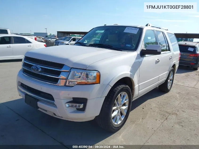 2016 Ford Expedition Limited VIN: 1FMJU1KT0GEF28801 Lot: 40396194