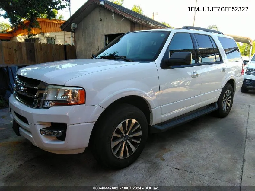 2016 Ford Expedition VIN: 1FMJU1JT7GEF52322 Lot: 40447802