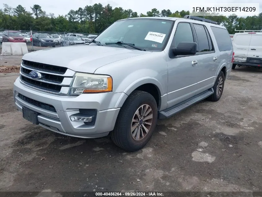 2016 Ford Expedition El Xlt VIN: 1FMJK1HT3GEF14209 Lot: 40456264