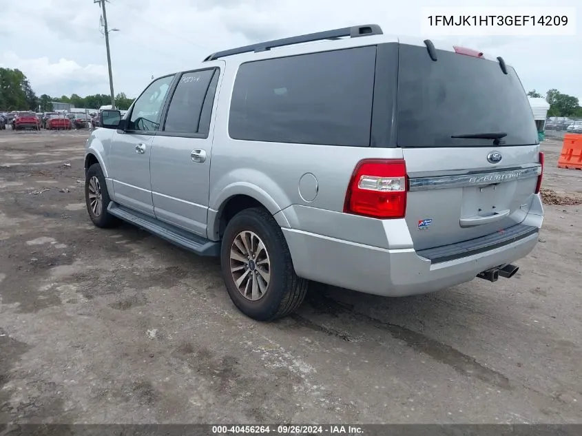 2016 Ford Expedition El Xlt VIN: 1FMJK1HT3GEF14209 Lot: 40456264