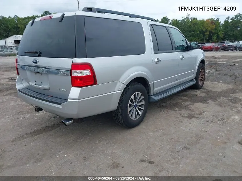 2016 Ford Expedition El Xlt VIN: 1FMJK1HT3GEF14209 Lot: 40456264