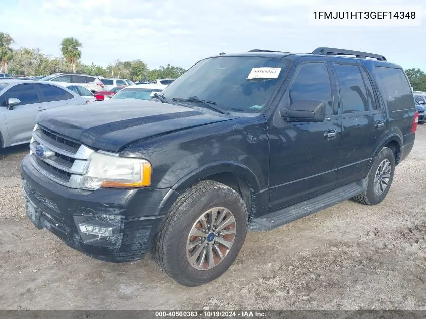 2016 Ford Expedition Xlt VIN: 1FMJU1HT3GEF14348 Lot: 40560363