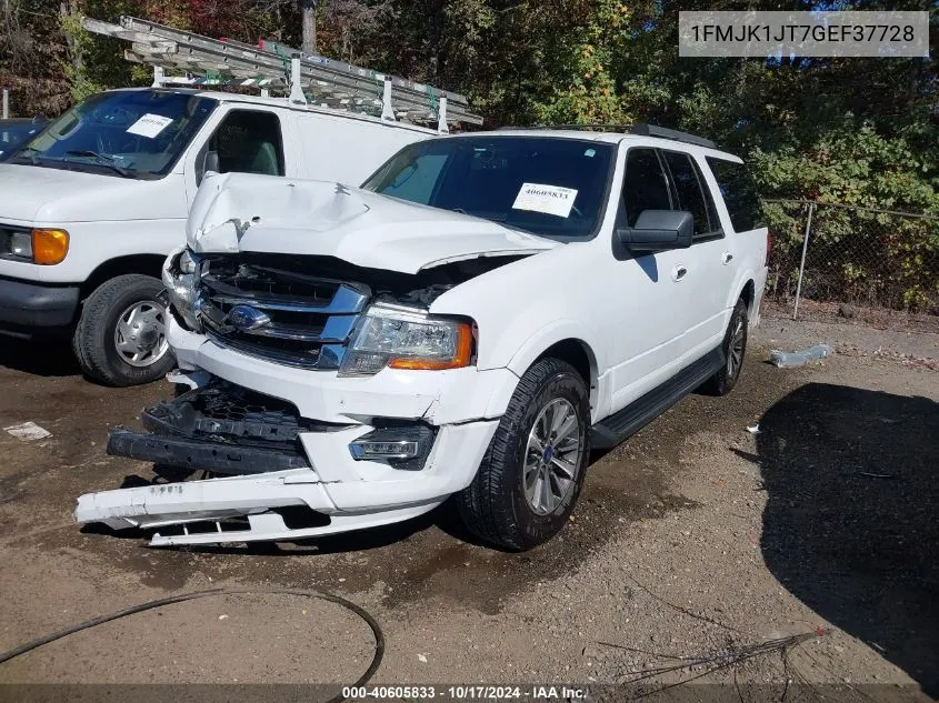 2016 Ford Expedition El Xlt VIN: 1FMJK1JT7GEF37728 Lot: 40605833