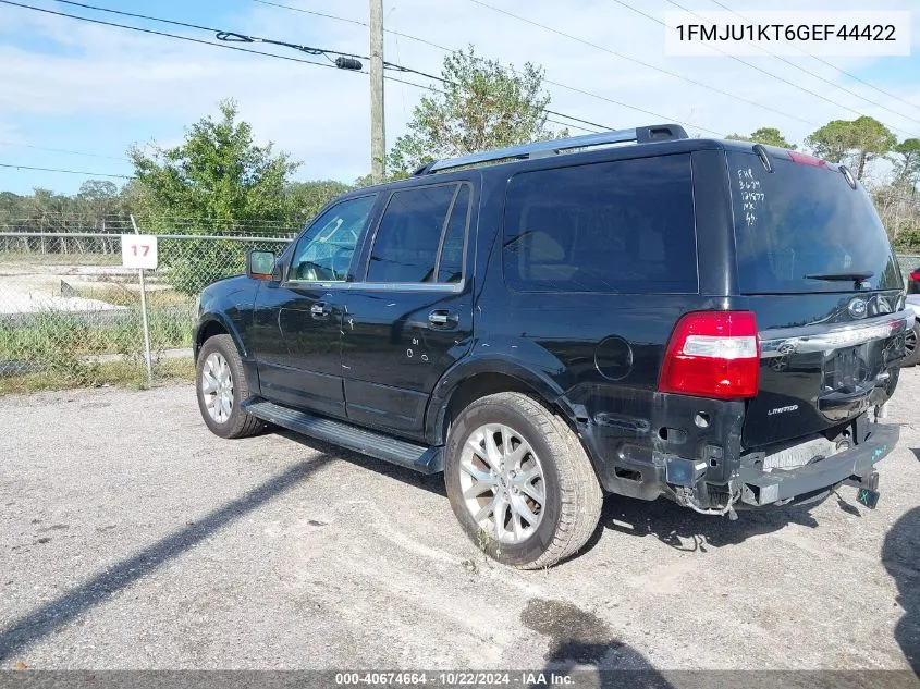 2016 Ford Expedition Limited VIN: 1FMJU1KT6GEF44422 Lot: 40674664