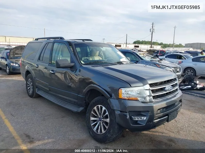 2016 Ford Expedition El Xlt VIN: 1FMJK1JTXGEF05985 Lot: 40800312