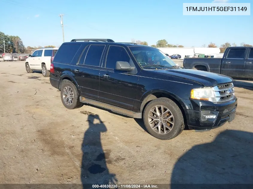 2016 Ford Expedition Xlt VIN: 1FMJU1HT5GEF31149 Lot: 40830230