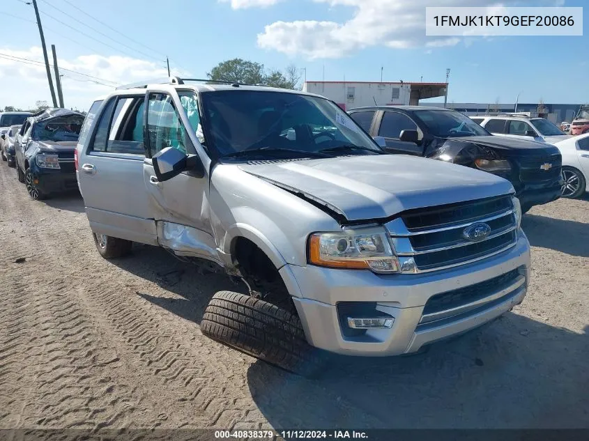 2016 Ford Expedition El Limited VIN: 1FMJK1KT9GEF20086 Lot: 40838379