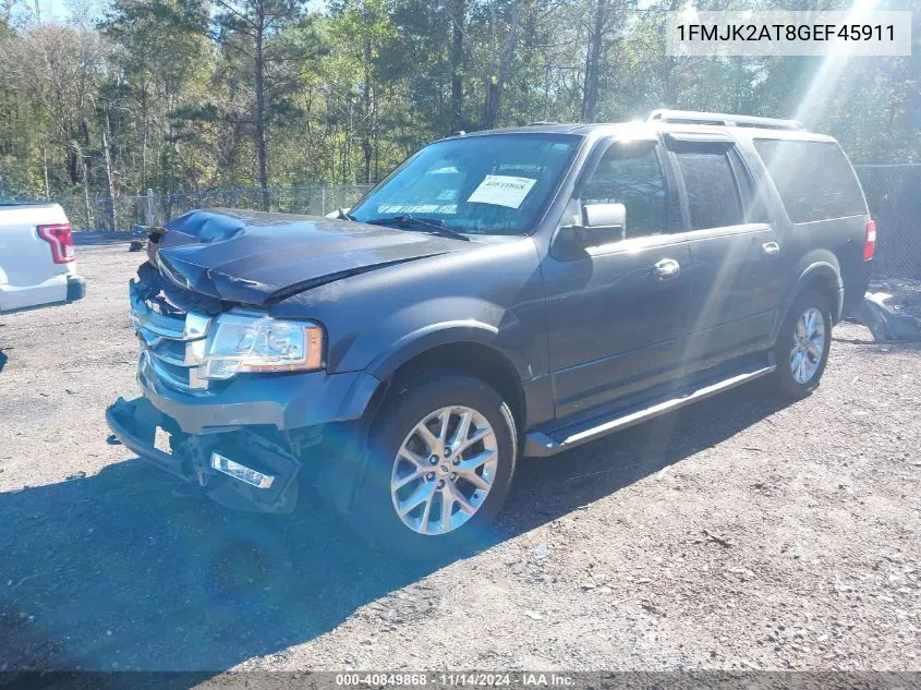 2016 Ford Expedition El Limited VIN: 1FMJK2AT8GEF45911 Lot: 40849868