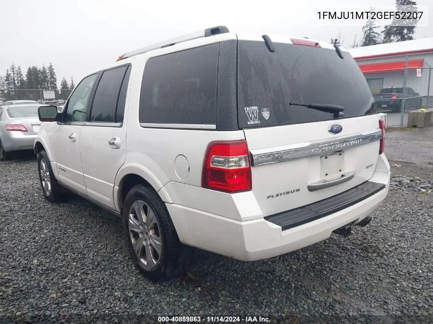 2016 Ford Expedition Platinum VIN: 1FMJU1MT2GEF52207 Lot: 40859863