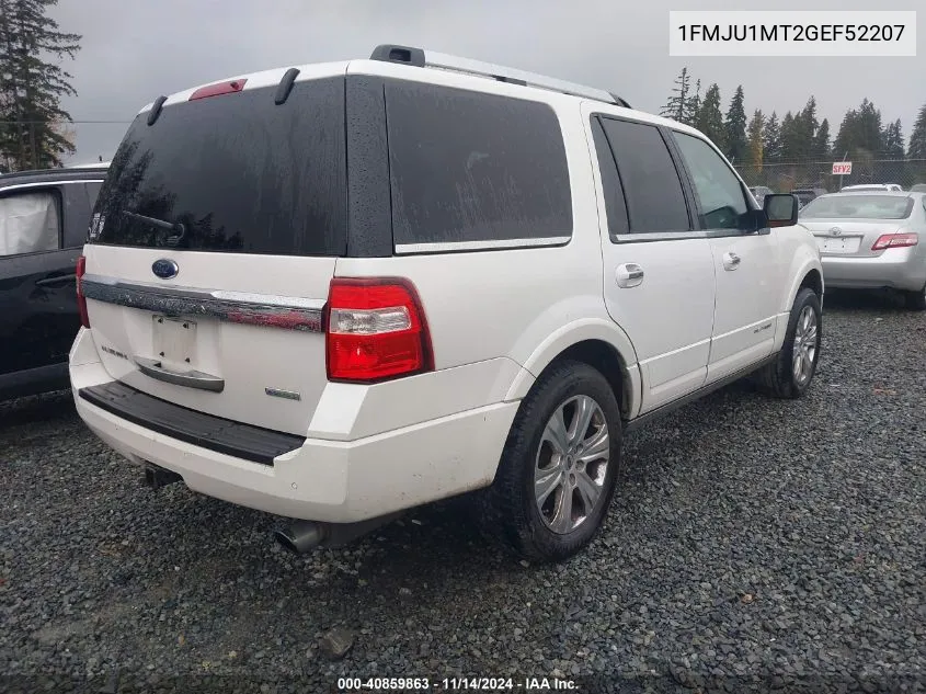 2016 Ford Expedition Platinum VIN: 1FMJU1MT2GEF52207 Lot: 40859863