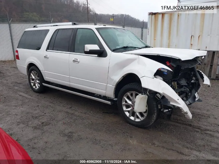 2016 Ford Expedition Max Limited VIN: 1FMJK2ATXGEF46865 Lot: 40862905