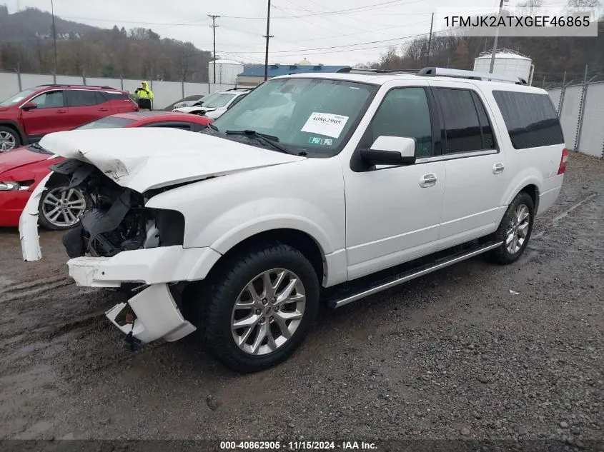 2016 Ford Expedition Max Limited VIN: 1FMJK2ATXGEF46865 Lot: 40862905