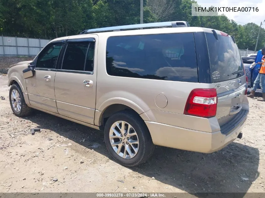 2017 Ford Expedition El Limited VIN: 1FMJK1KT0HEA00716 Lot: 39933278