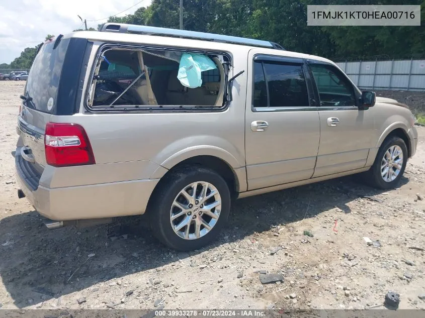 1FMJK1KT0HEA00716 2017 Ford Expedition El Limited