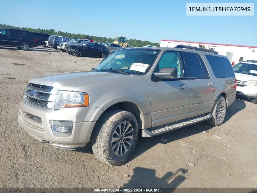 2017 Ford Expedition El Xlt VIN: 1FMJK1JT8HEA70949 Lot: 40170234