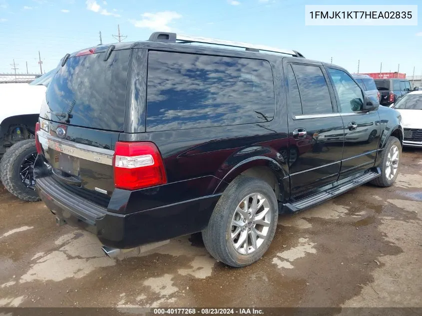 2017 Ford Expedition El Limited VIN: 1FMJK1KT7HEA02835 Lot: 40177268