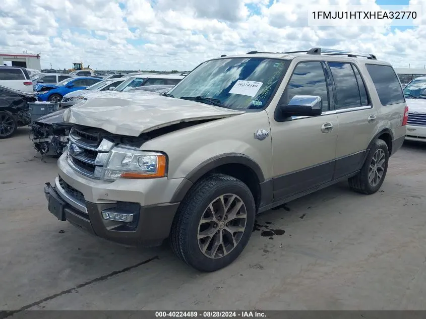 2017 Ford Expedition King Ranch VIN: 1FMJU1HTXHEA32770 Lot: 40224489