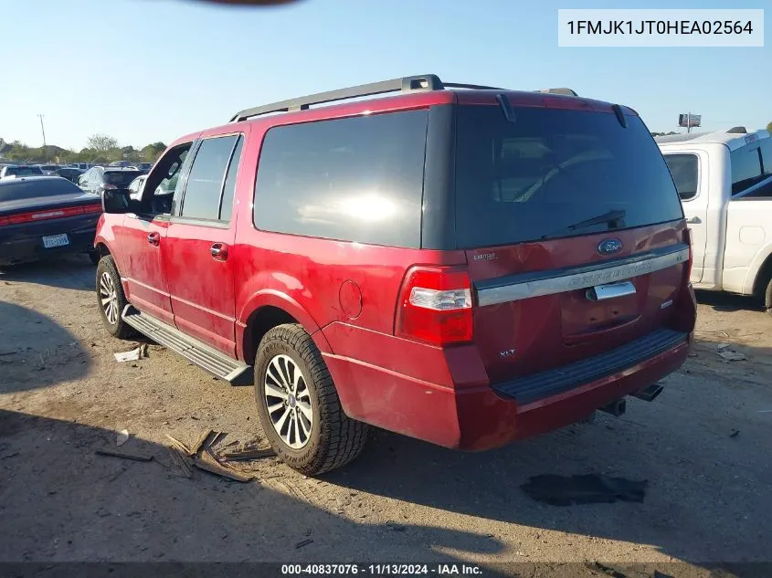 2017 Ford Expedition El Xlt VIN: 1FMJK1JT0HEA02564 Lot: 40837076