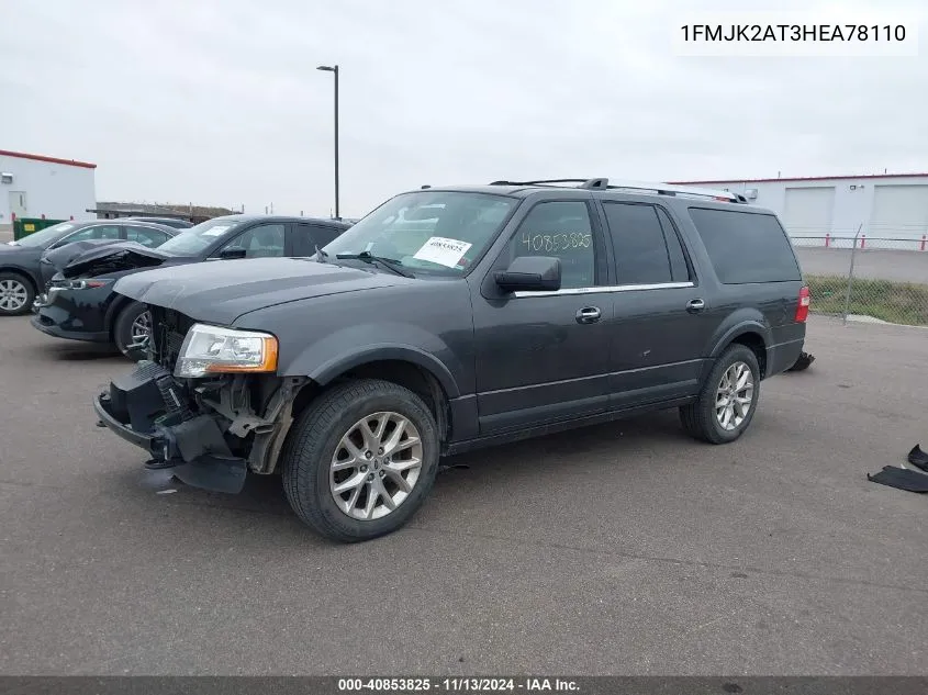 2017 Ford Expedition El Limited VIN: 1FMJK2AT3HEA78110 Lot: 40853825