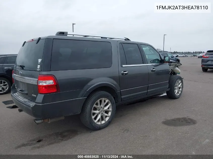 2017 Ford Expedition El Limited VIN: 1FMJK2AT3HEA78110 Lot: 40853825