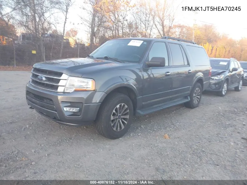 2017 Ford Expedition El Xlt VIN: 1FMJK1JT5HEA70245 Lot: 40876152