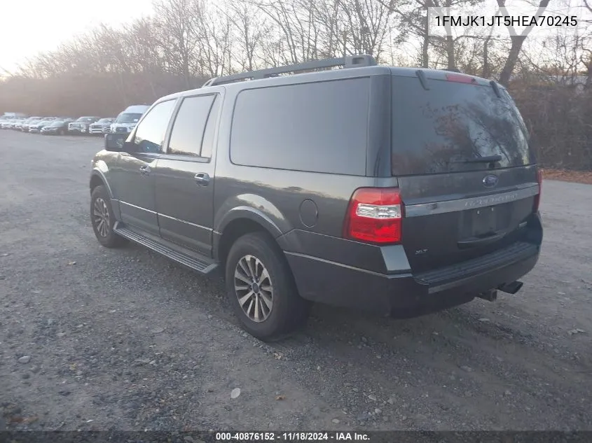 2017 Ford Expedition El Xlt VIN: 1FMJK1JT5HEA70245 Lot: 40876152