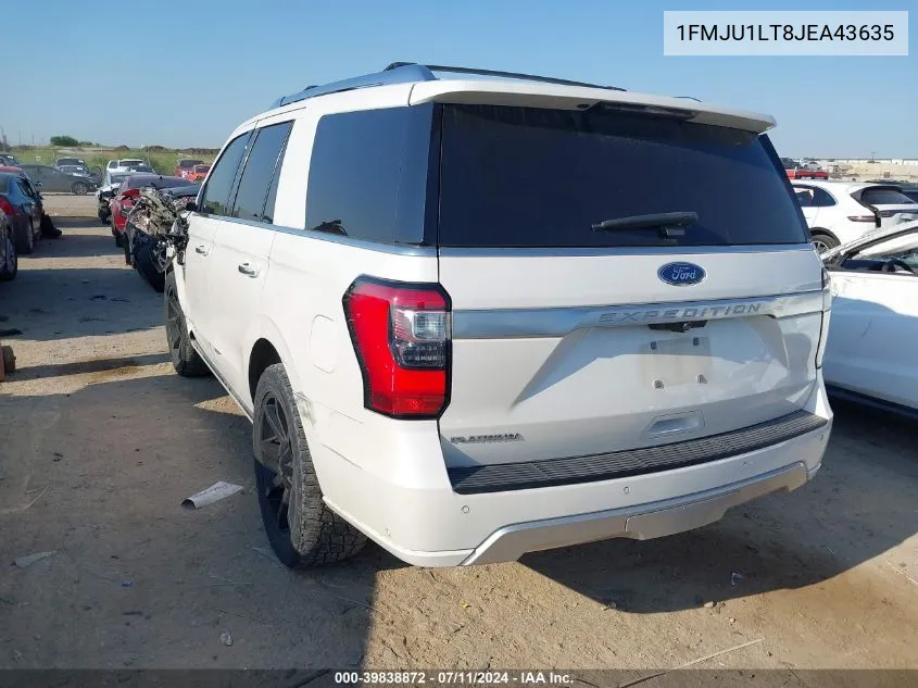 2018 Ford Expedition Platinum VIN: 1FMJU1LT8JEA43635 Lot: 39838872