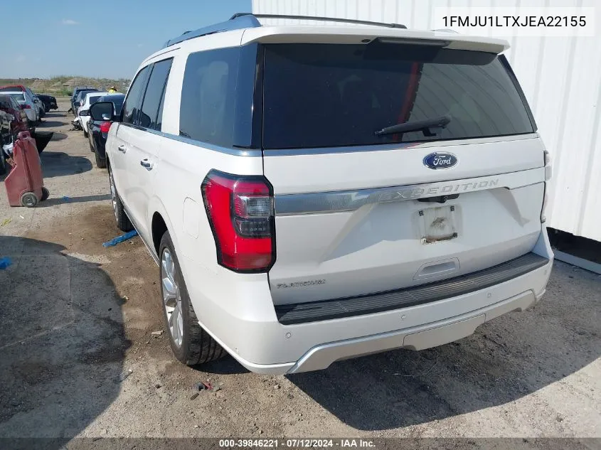 2018 Ford Expedition Platinum VIN: 1FMJU1LTXJEA22155 Lot: 39846221