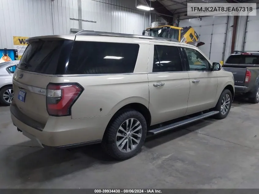 2018 Ford Expedition Max Limited VIN: 1FMJK2AT8JEA67318 Lot: 39934430