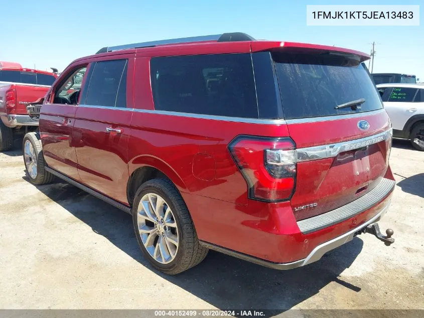 2018 Ford Expedition Max Limited VIN: 1FMJK1KT5JEA13483 Lot: 40152499