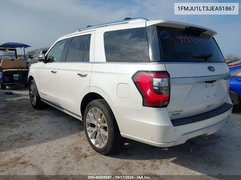 2018 Ford Expedition Platinum VIN: 1FMJU1LT3JEA51867 Lot: 40509097