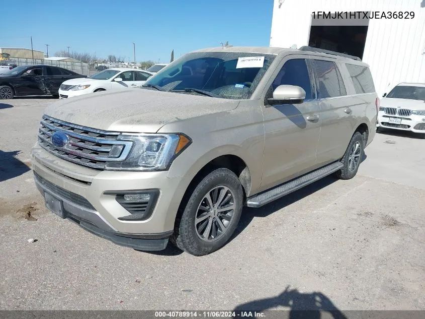 2018 Ford Expedition Max Xlt VIN: 1FMJK1HTXJEA36829 Lot: 40789914