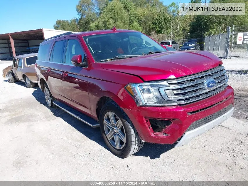 2018 Ford Expedition Max Xlt VIN: 1FMJK1HT3JEA22092 Lot: 40858250