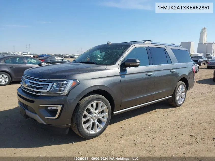 2019 Ford Expedition Max Limited VIN: 1FMJK2ATXKEA62851 Lot: 12089387