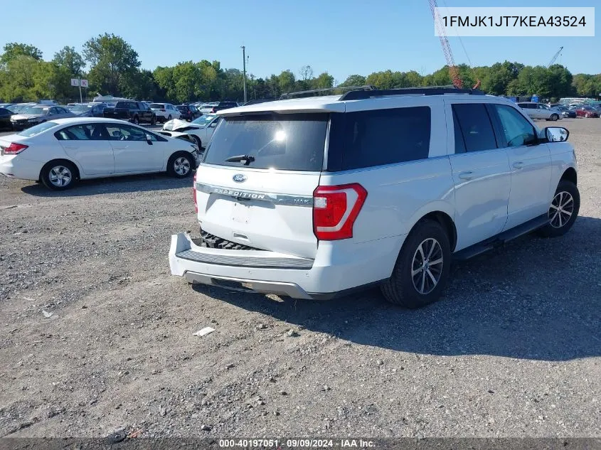 2019 Ford Expedition Max Xlt VIN: 1FMJK1JT7KEA43524 Lot: 40197051