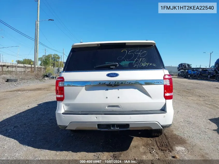 2019 Ford Expedition Max Xlt VIN: 1FMJK1HT2KEA22540 Lot: 40518867