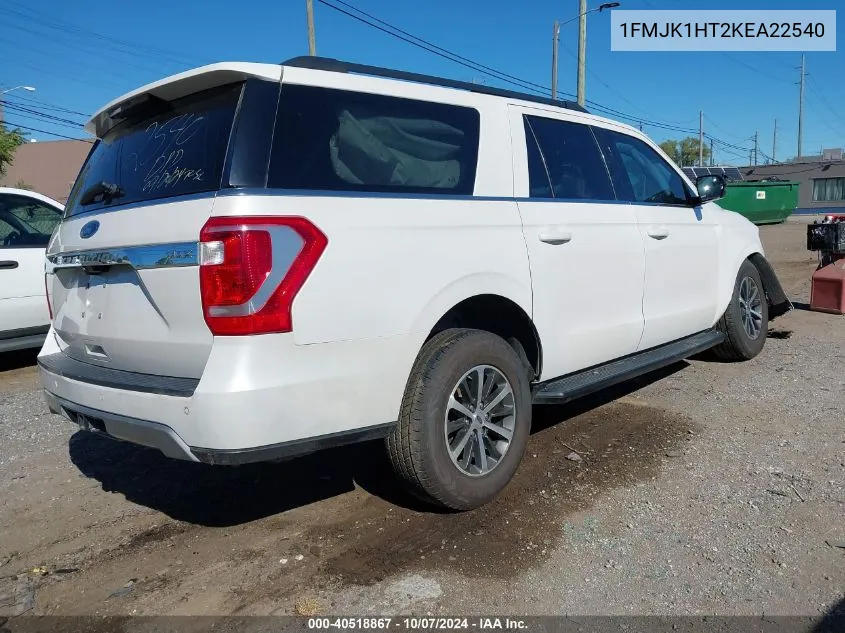 2019 Ford Expedition Max Xlt VIN: 1FMJK1HT2KEA22540 Lot: 40518867