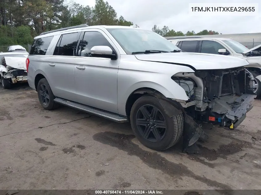 2019 Ford Expedition Max Xlt VIN: 1FMJK1HTXKEA29655 Lot: 40758474