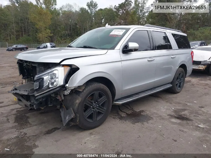 2019 Ford Expedition Max Xlt VIN: 1FMJK1HTXKEA29655 Lot: 40758474