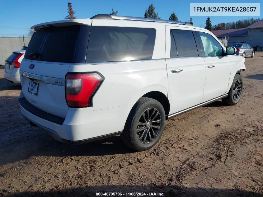 2019 Ford Expedition Max Limited VIN: 1FMJK2AT9KEA28657 Lot: 40795796