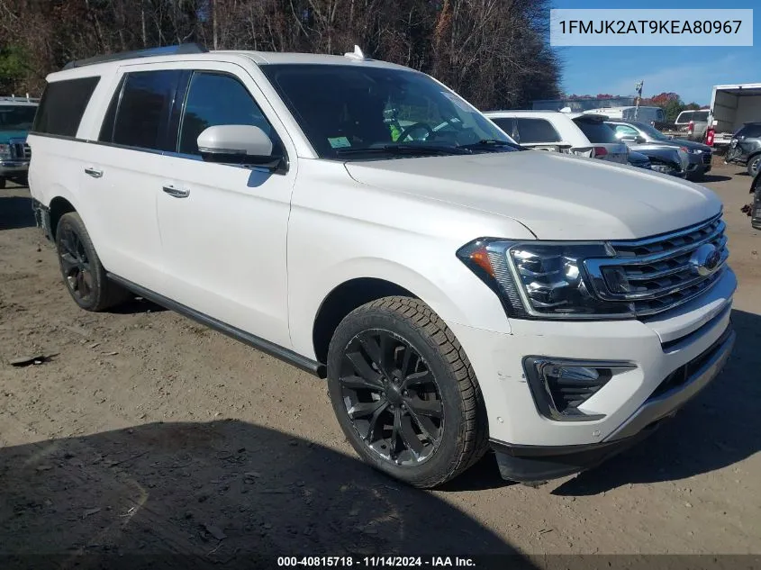 2019 Ford Expedition Max Limited VIN: 1FMJK2AT9KEA80967 Lot: 40815718