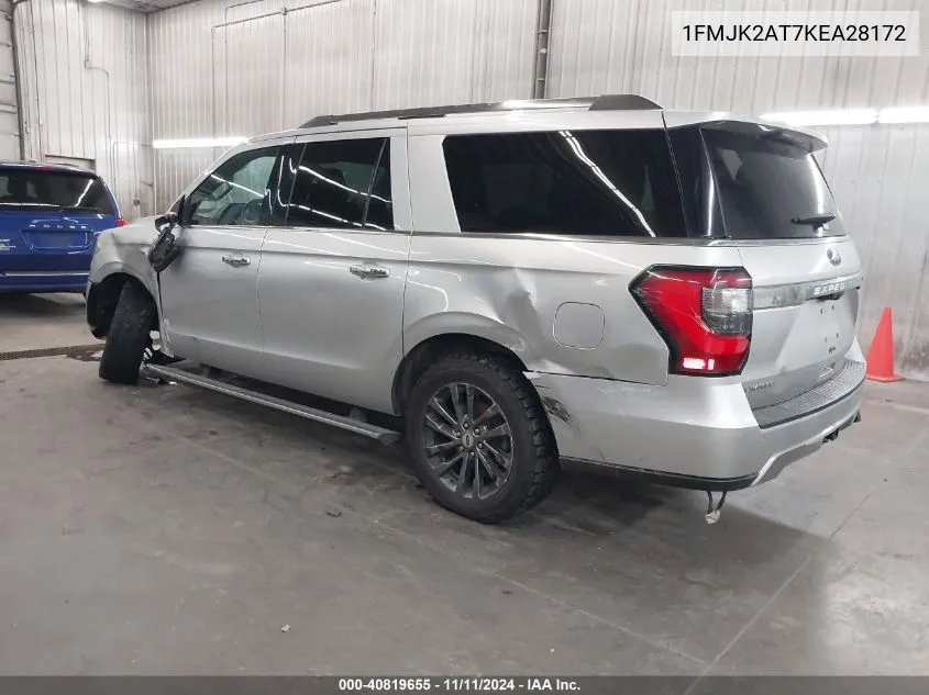 2019 Ford Expedition Max Limited VIN: 1FMJK2AT7KEA28172 Lot: 40819655